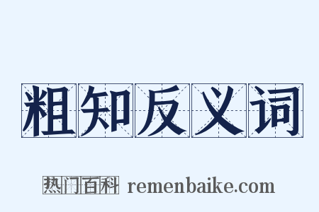 粗知反义词是什么意思的图片